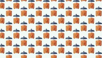 Pattern with spice rack or holder in retro style. vector