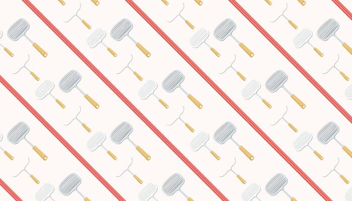 Pattern with rubber or silicone spatulas. illustration in flat style.
