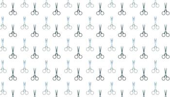 Pattern of scissors on a white background. illustration vector