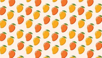 Mango fruit seamless pattern. illustration. Mango background. vector
