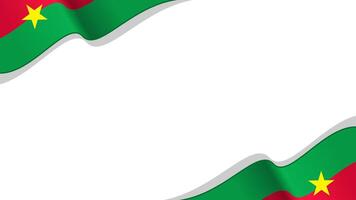 wavy burkina faso flag frame background with copy space for text. burkina faso for national day vector