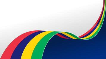 waving mauritius flag background with copy space for text. mauritius for independence day vector