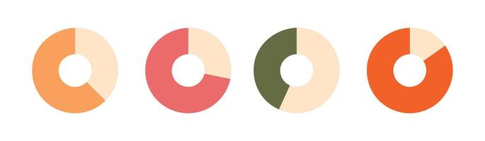 Pie chart infographic set on white background vector