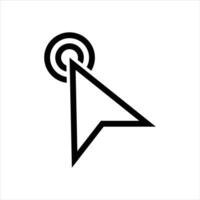 Pointer arrow mouse cursor symbol design template. vector