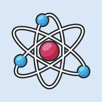 atom circle with outline flat design. vector