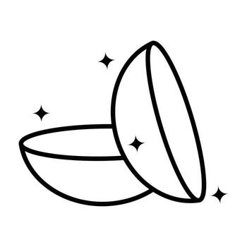 contact lens icon. contact lens editable stroke. contact lens linear symbol for use on web and mobile apps, logo, print media. Thin line illustration isolated outline drawing vector