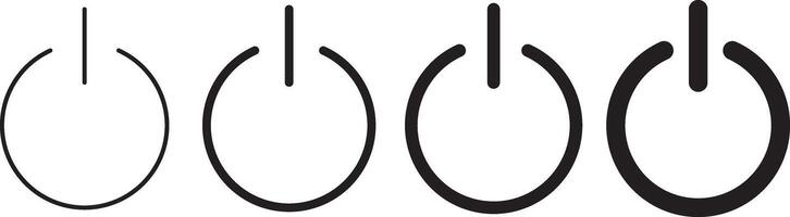 power on off icon set. On off power symbol. Switch on off sign. vector
