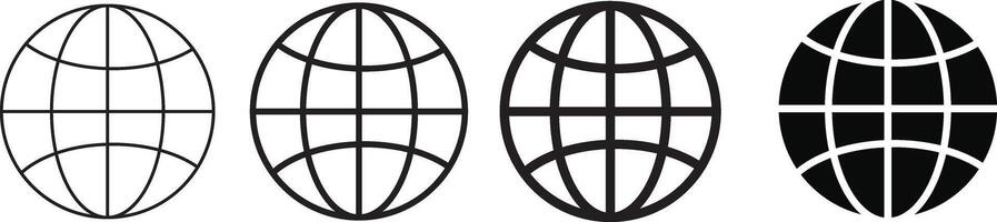 Website icon set. Web icons. Globe symbol vector