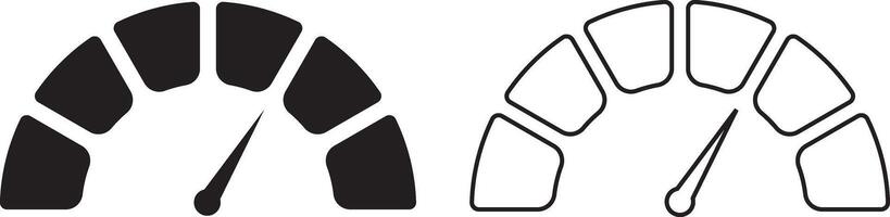 Speedometer icon set. Speed indicator symbol. vector