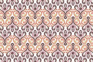 seamless floral pattern with abstract botanical motifs and ethnic ikat designs for fashion, fabric, wallpaper, and textile applications vector