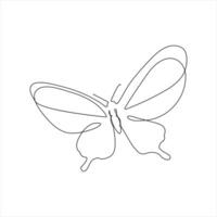 Butterfly Continuous one Line Icon design vector