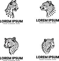 Cheetah Logo Design Cheetah symbol template design vector