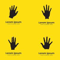 Minimalist hands logo, symbol template design vector