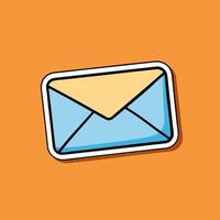 Clean and Simple Envelope Sticker with Classic Folds for Mailing Enthusiasts vector