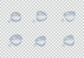 set of waterdrop splash on background vector