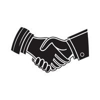 handshake icon, symbolizing agreement and partnership. vector