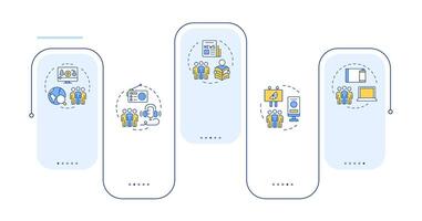 Audience measurement methods rectangle infographic . Assessment of customers. Business. Data visualization with 5 steps. Editable rectangular options chart vector