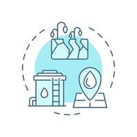 Drought resilience soft blue concept icon. Low precipitation periods surviving. Benefit of water recycling. Round shape line illustration. Abstract idea. Graphic design. Easy to use in article vector