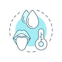 Physical properties of water soft blue concept icon. Studying liquid characteristics. Natural source. Round shape line illustration. Abstract idea. Graphic design. Easy to use in booklet vector
