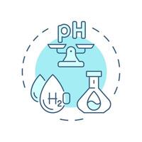 Chemical properties of water soft blue concept icon. Determine liquid suitability for usage. Quality control. Round shape line illustration. Abstract idea. Graphic design. Easy to use in article vector