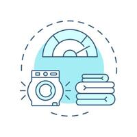 Run full loads soft blue concept icon. Dishwashers and washing machines effective usage. Water saving. Round shape line illustration. Abstract idea. Graphic design. Easy to use in article vector