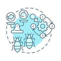 Invasive species soft blue concept icon. Biodiversity loss cause. Threat for ecosystem stability. Round shape line illustration. Abstract idea. Graphic design. Easy to use in article vector