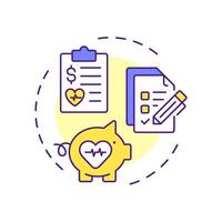 Recruiting multi color concept icon. Selecting suitable candidates for employment. Corporate HR process. Round shape line illustration. Abstract idea. Graphic design. Easy to use in presentation vector