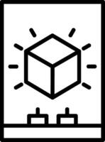 3d Scanner Line Icon vector