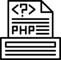Php File Line Icon vector