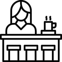 Bar Counter Line Icon vector