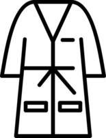 Bathrobe Line Icon vector
