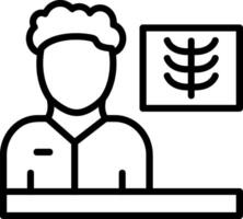 Man X ray Line Icon vector