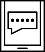Tablet Line Icon vector