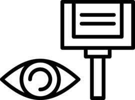 Eye Examination Line Icon vector