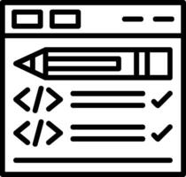 Code Correction Line Icon vector