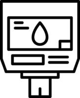 Glucose Checkup Line Icon vector