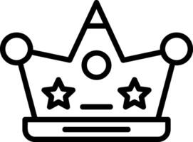 King Crown Line Icon vector
