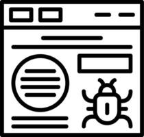 Website Bug Line Icon vector