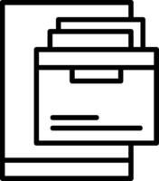 Archive Line Icon vector