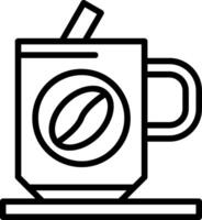 Coffee Mixing Line Icon vector