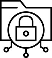 Data Encryption Line Icon vector