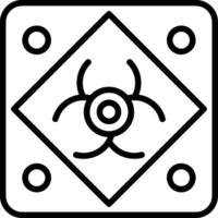 Biohazard Line Icon vector