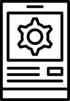 Application Setting Line Icon vector