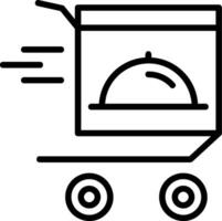 Food Delivery Line Icon vector