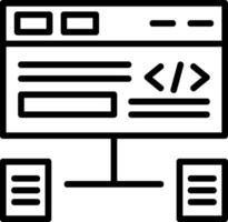Code Framework Line Icon vector