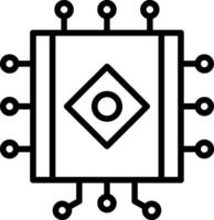 Cpu Line Icon vector