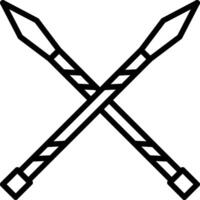 Lance Line Icon vector