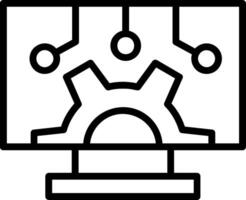 Digital Transformation Line Icon vector