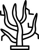 Dry Tree Line Icon vector