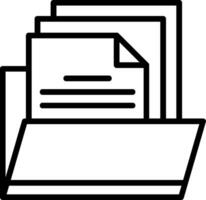 Folder with Files Line Icon vector
